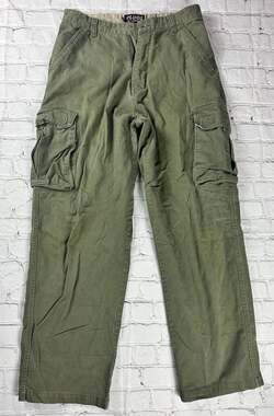 PLUGG Worldwide Olive Green Cotton Cargo Pants Size 32x32